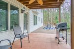 Open furnished patio and grill